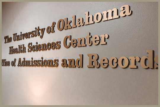 The University of Oklahoma Health Sciences Center, Office of Admissions and Records